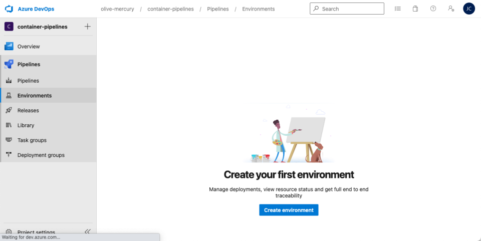Create Azure DevOps Environment.