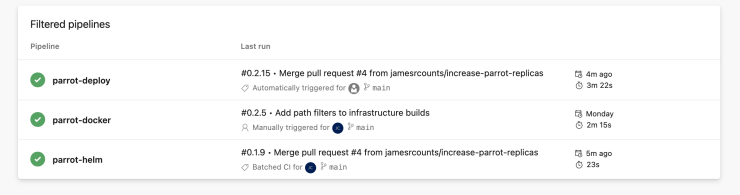 All pipelines completed.